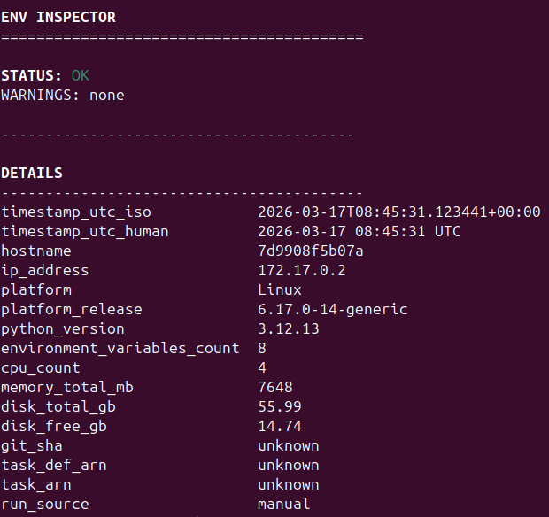 Env Inspector preview